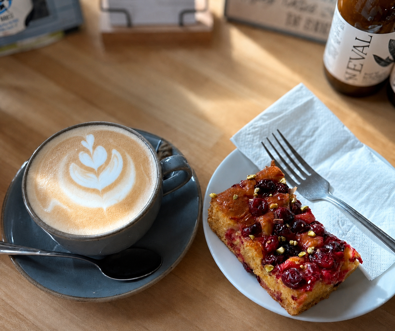 Coffee and cake at Aisseford Tea Room